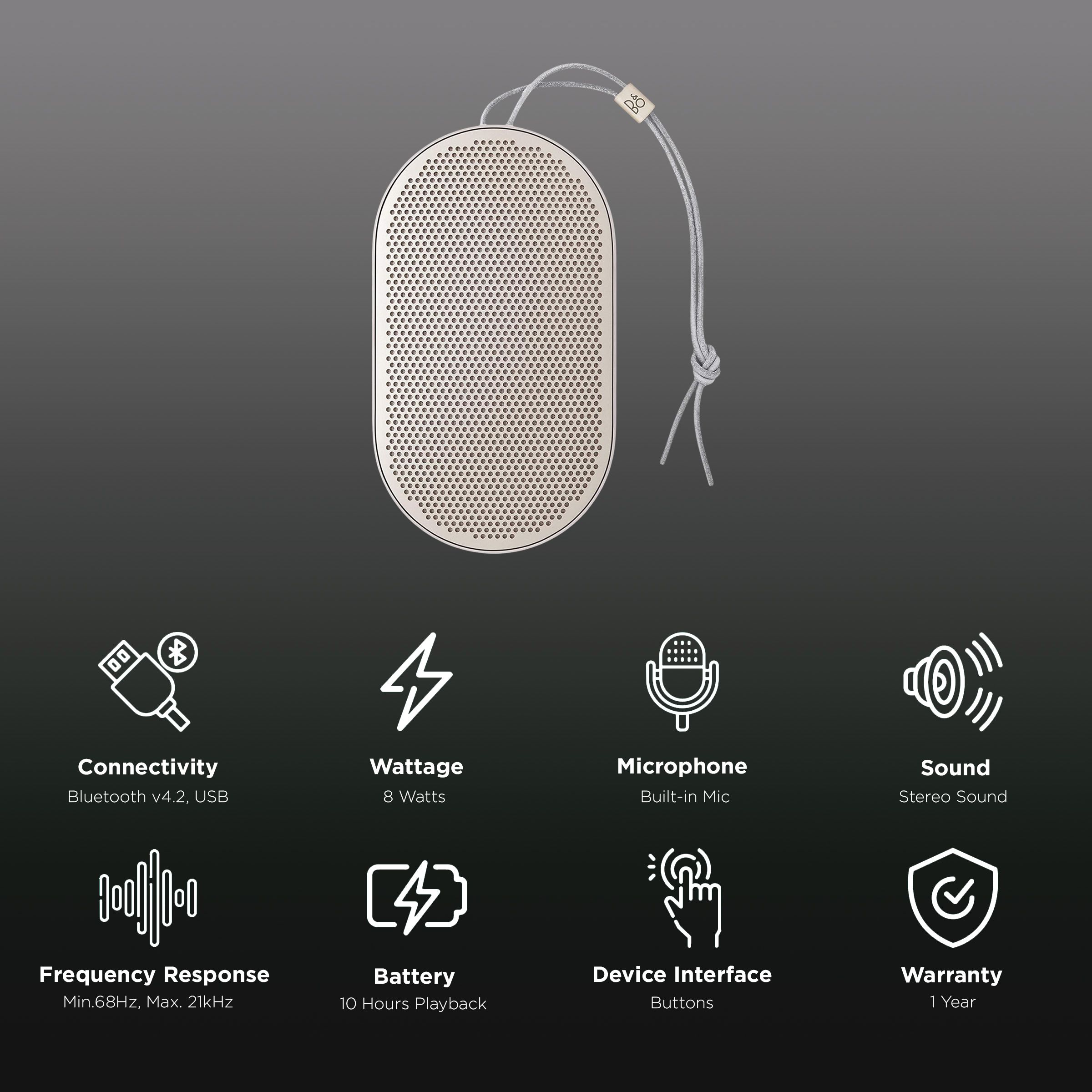 Buy Bang & Olufsen Beoplay P2 8W Portable Bluetooth Speaker (10